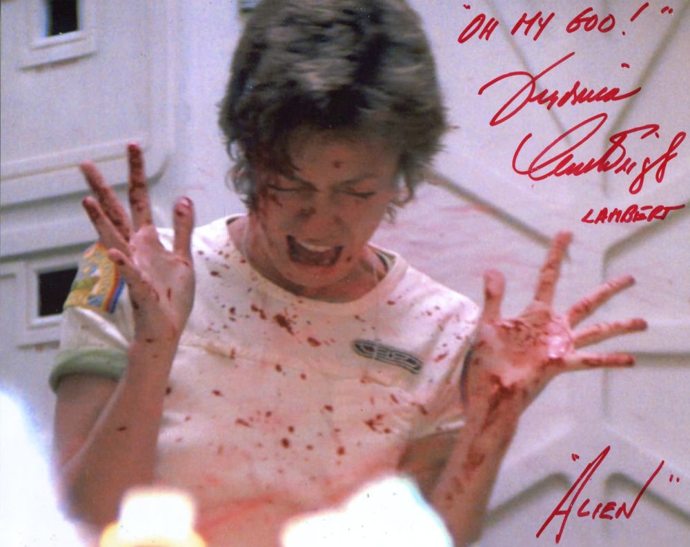 Lot 151: Alien cult horror movie photo, signed by Veronica...
