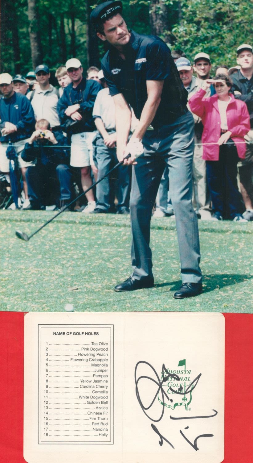 Lot 202: Golf Jesper Parnevik signed Augusta National Golf Club...