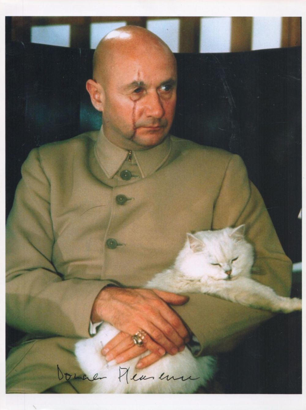 Lot 217: Donald Pleasence signed 10x8 colour photo pictured as...
