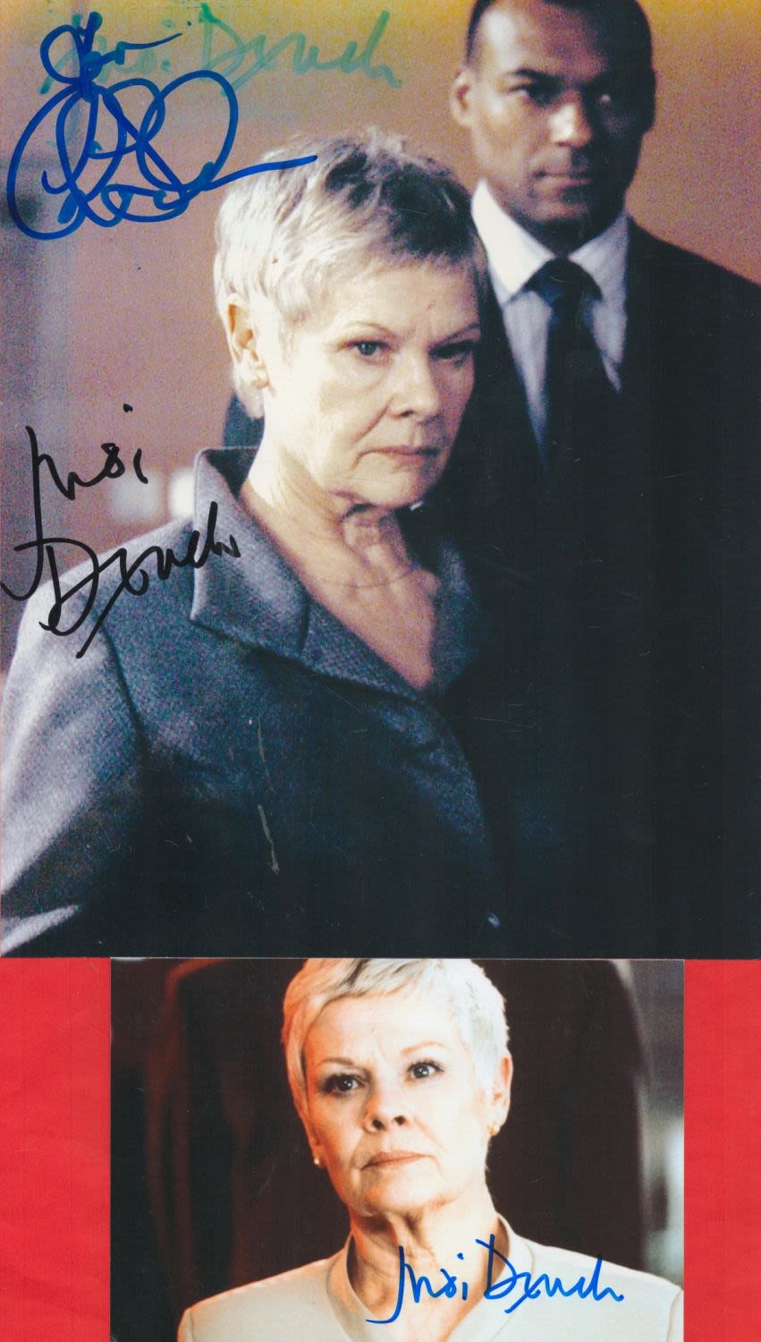 Lot 230: Judi Dench and Colin Salmon signed 10x8 James...