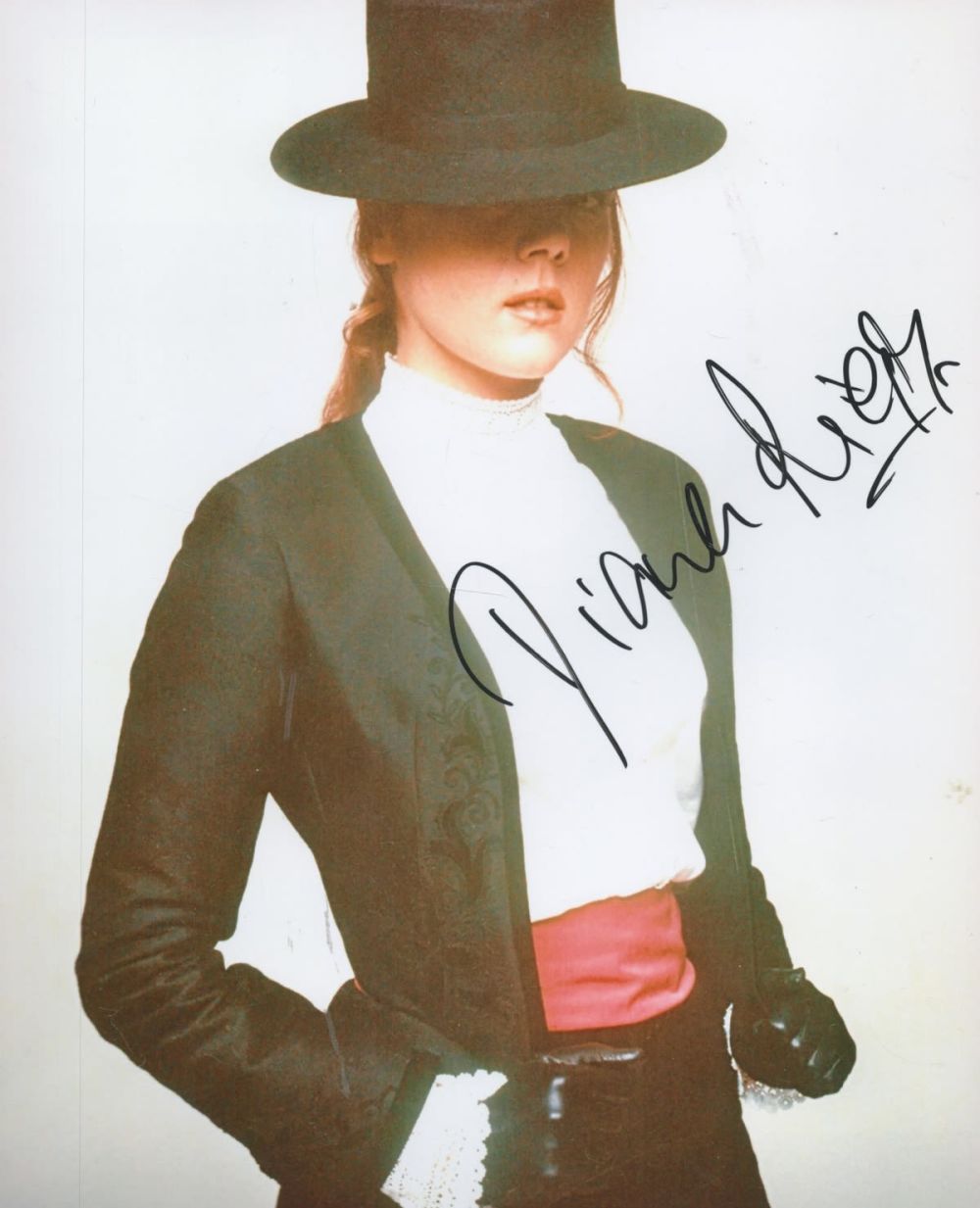 Lot 239: Diana Rigg signed 10x8 colour photo. Dame Enid...