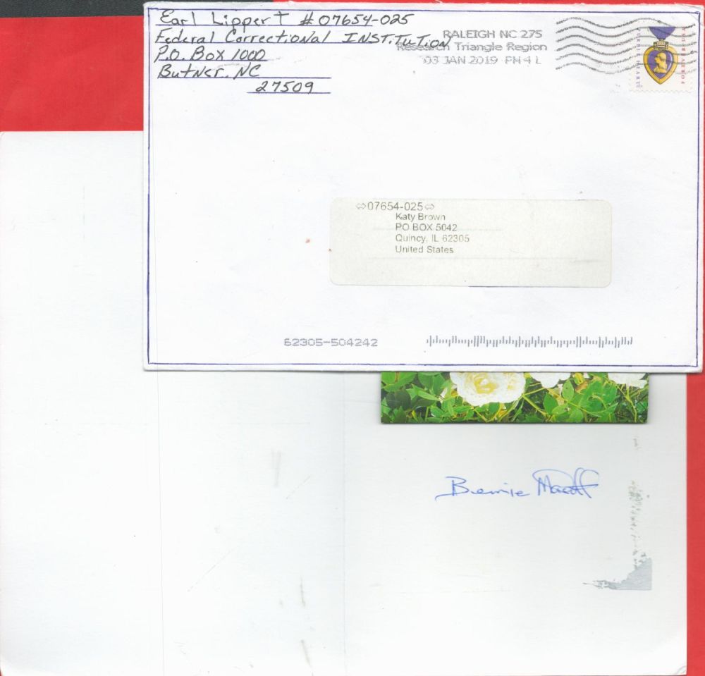 Lot 252: Bernard Madoff signed Christmas card and ALS from...