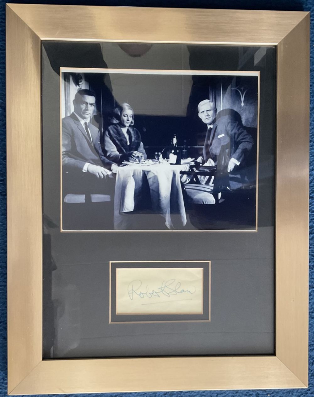 Lot 258: Robert Shaw 19x15 mounted and framed signature display...
