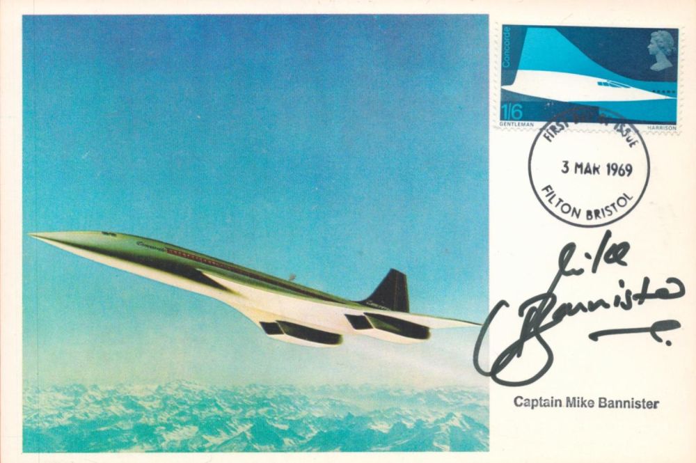 Lot 265: Concorde Captain Mike Bannister signed Concorde FDI PM...
