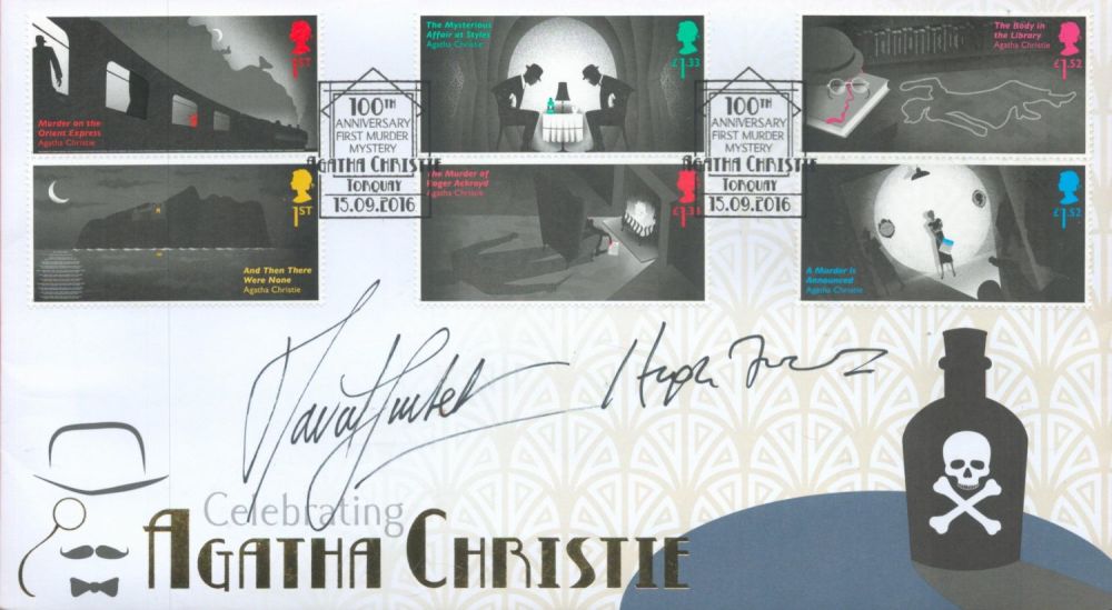 Lot 274: David Suchet and Hugh Fraser signed Celebrating Agatha...