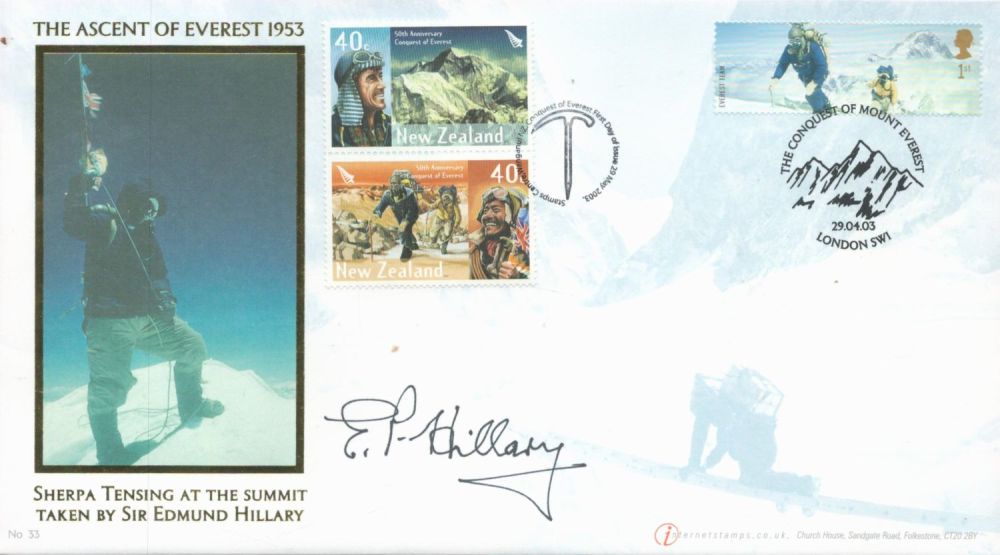 Lot 278: Edmund Hilary signed The Ascent of Everest 1953...