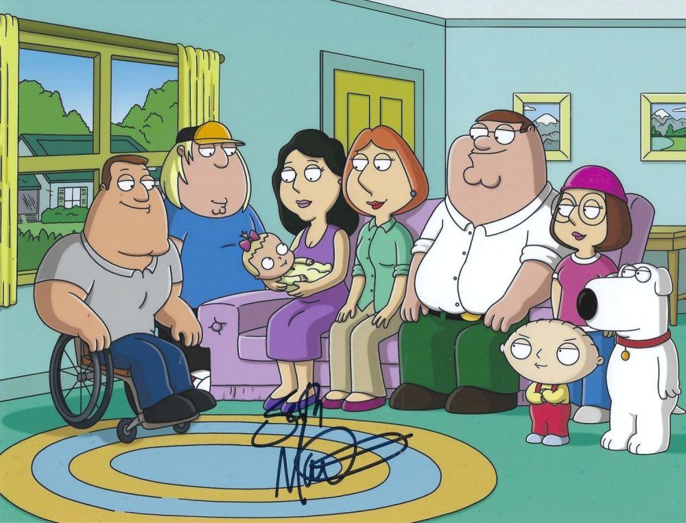 Lot 292: Seth MacFarlane signed Family Guy 10x8 animated colour...