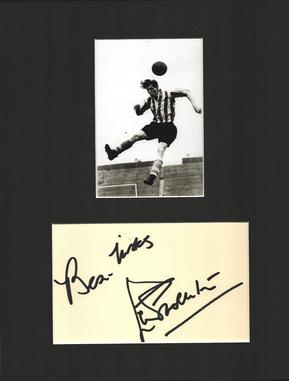 Lot 357: Football Len Shackleton signed signature display includes unsigned...