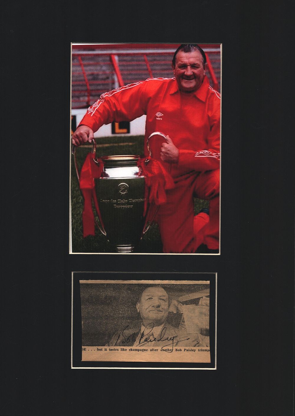 Lot 358: Football Bob Paisley signed small black & white...