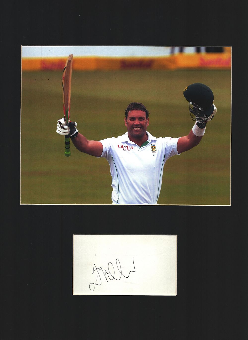 Lot 360: Cricket Jacques Kallis signed signature display accompanying with...