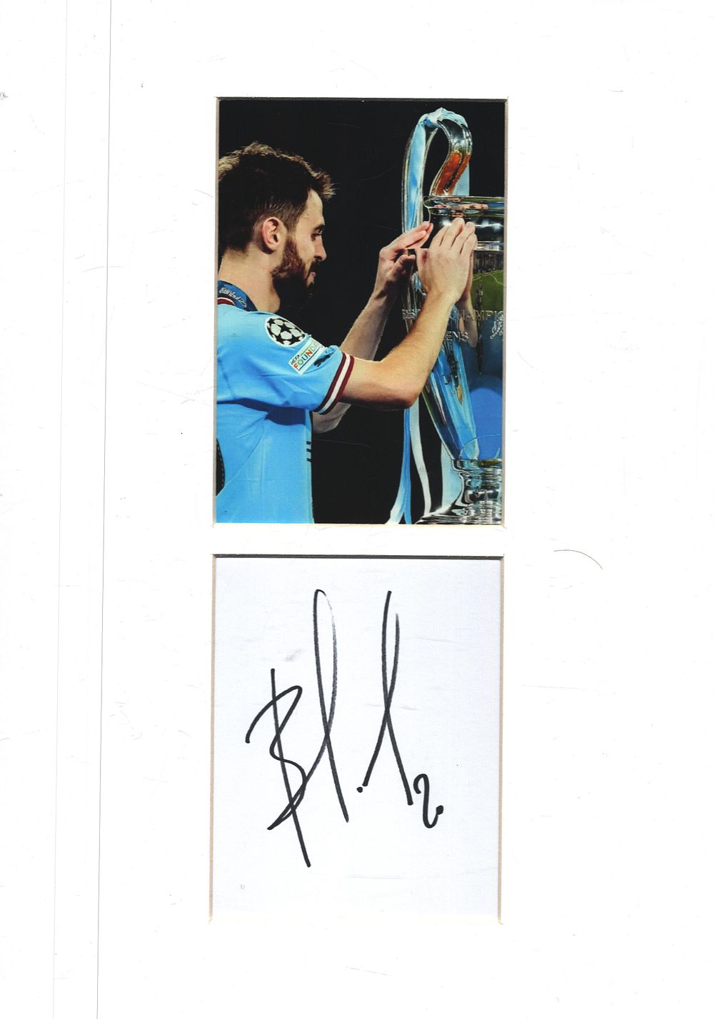 Lot 363: Football Bernardo Silva signed signature display includes colour...