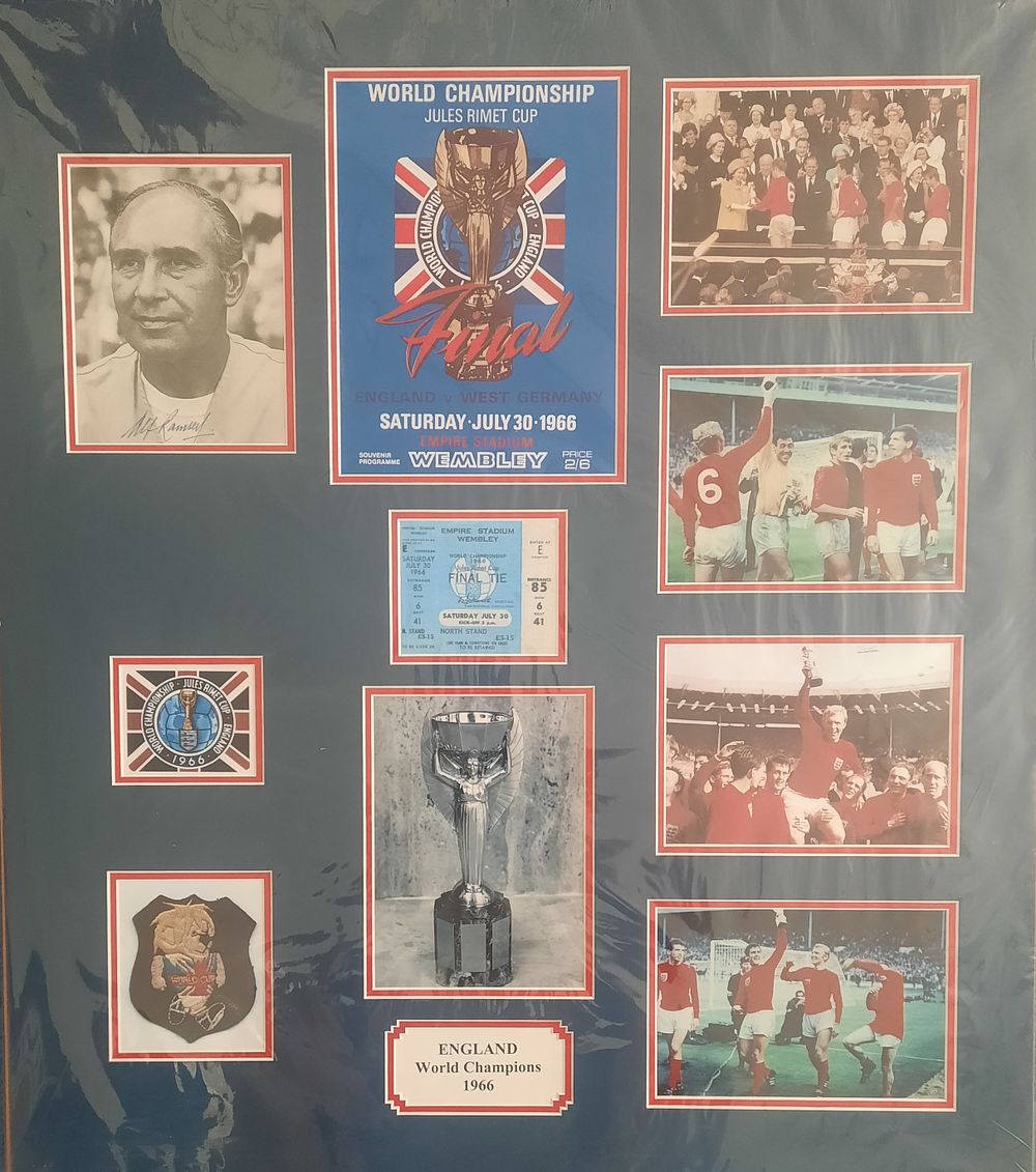 Lot 457: Football Alf Ramsey 27x24inch mounted signature display includes...