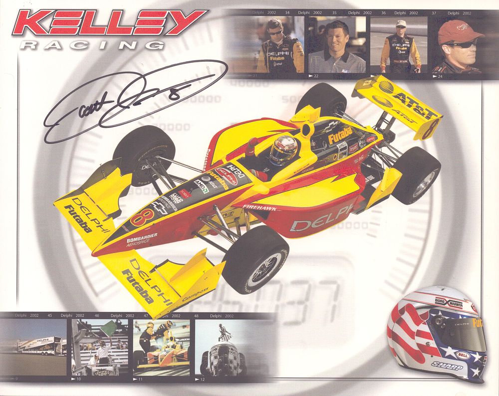 Lot 471: Scott Sharp signed Kelley Racing 10x8inch colour promo...