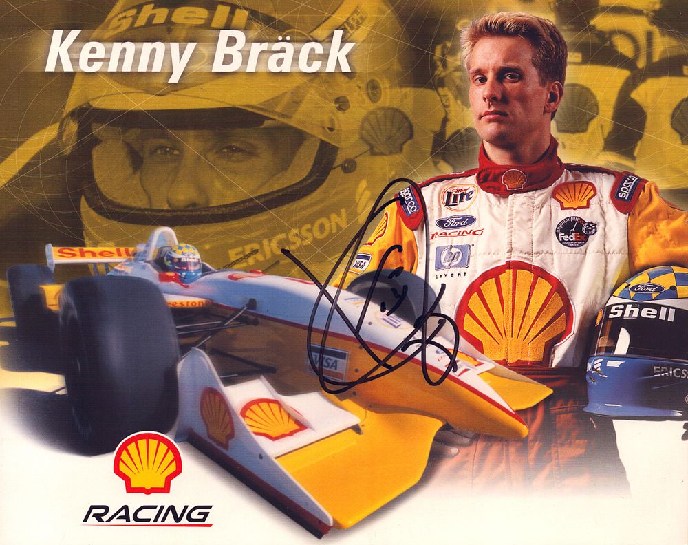 Lot 487: Kenny Brack signed Shell Racing 10x8inch colour promo...
