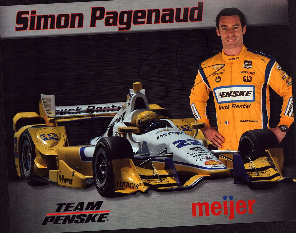 Lot 501: Simon Pagenaud signed Team Penske 10x8inch colour promo...
