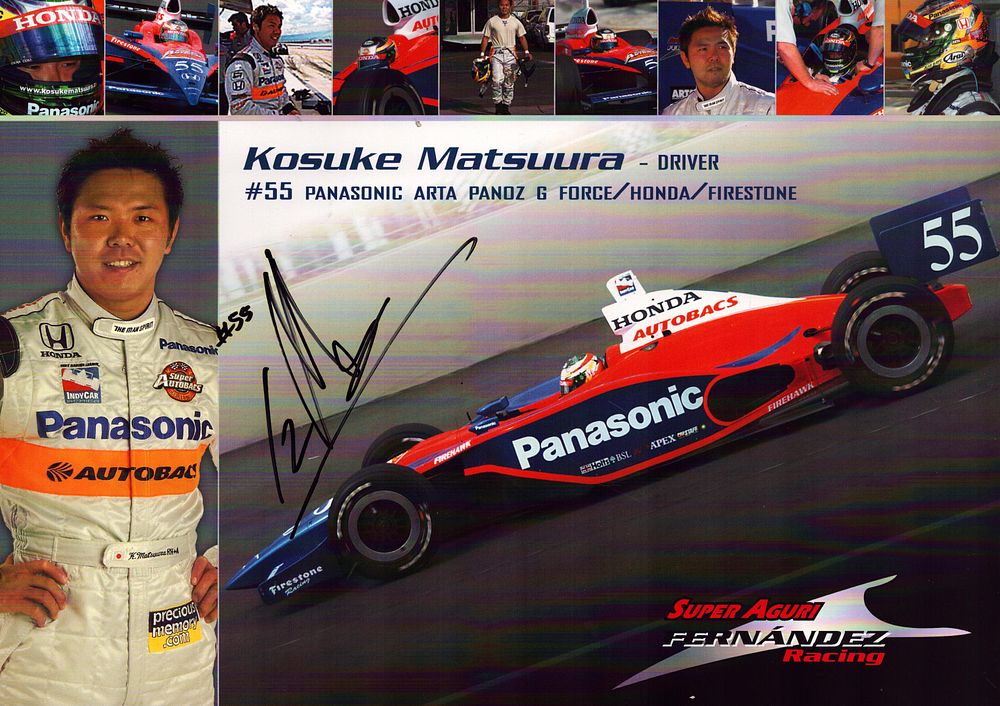 Lot 512: Kosuke Matsura signed Super Aguri Fernandez Racing 10x8inch...