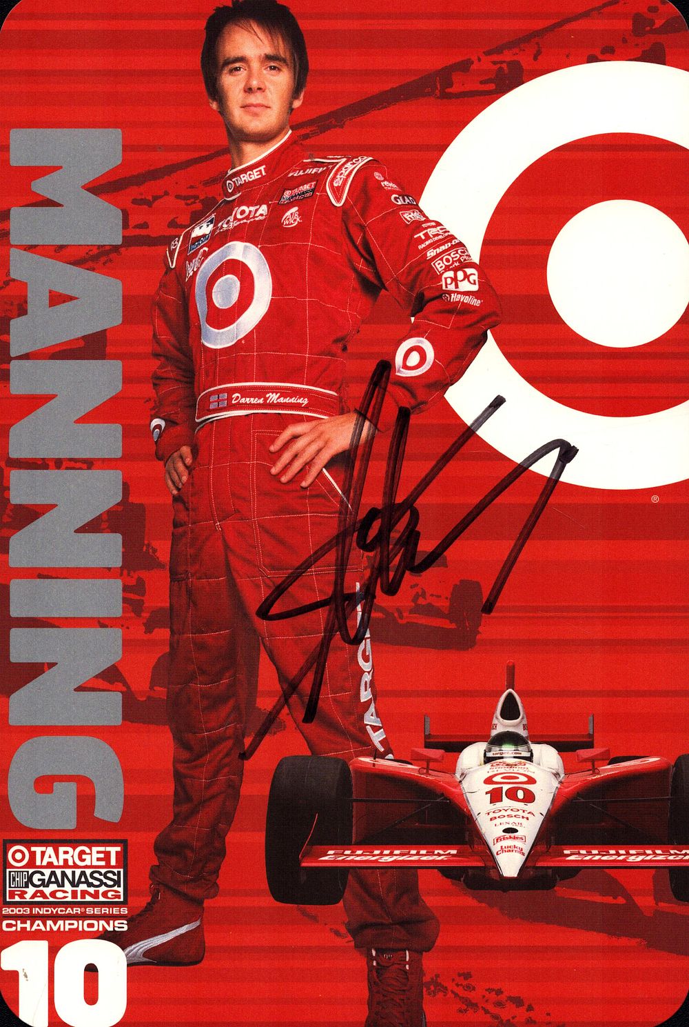 Lot 516: Darren Manning signed Target 8x6inch colour promo photo....