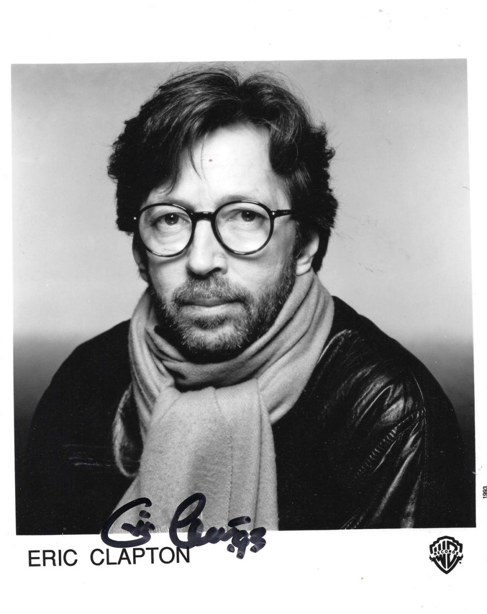Lot 315: Eric Clapton signed 10x8 black and white promo...
