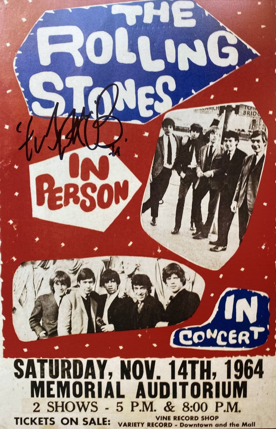 Lot 317: Charlie Watts signed 12x8 Rolling Stones promo colour...