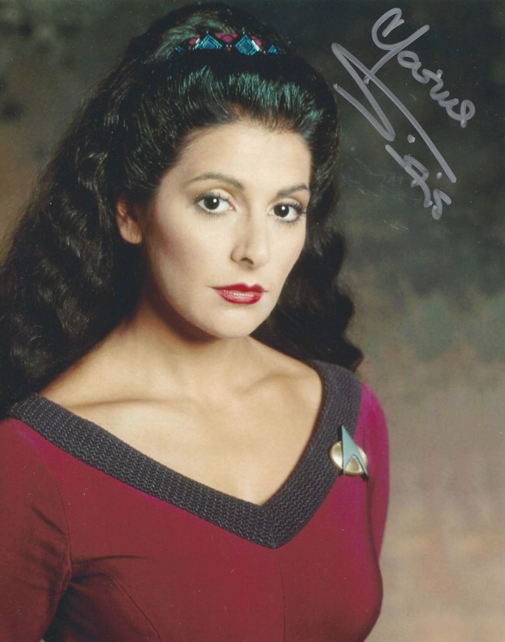 Lot 327: Marina Sirtis signed Star Trek 10x8 colour photo....