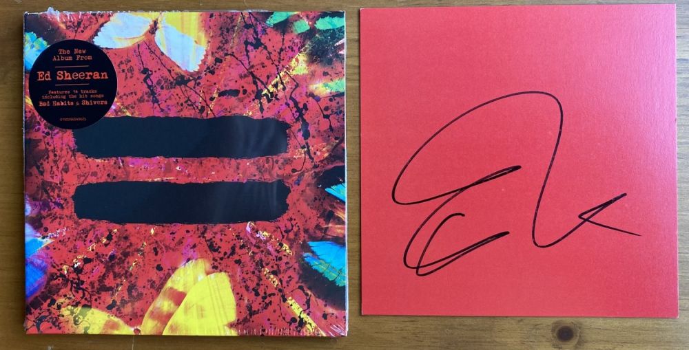 Lot 344: Ed Sheeran signed Art Card complete with Album...