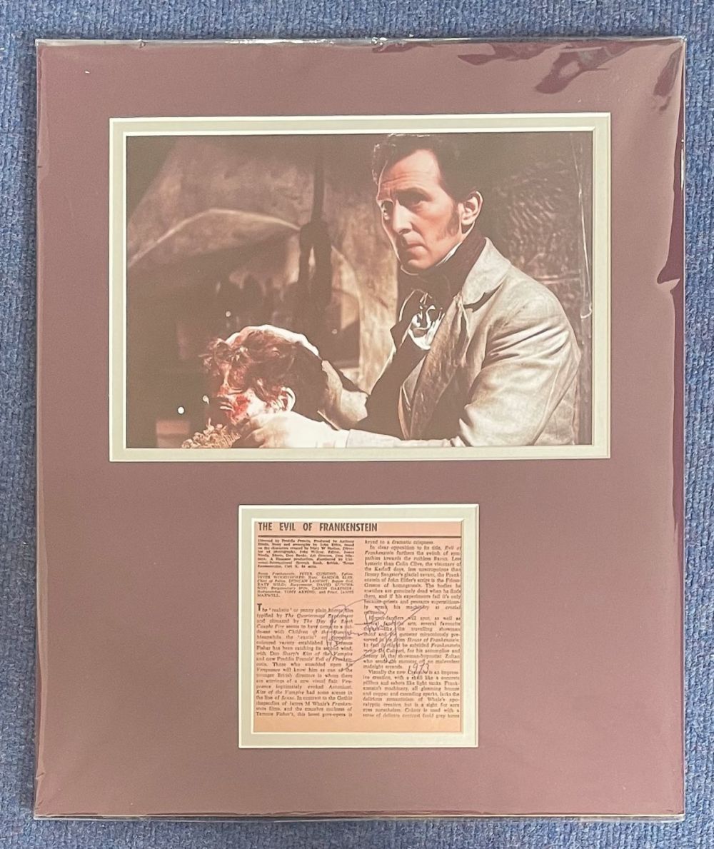 Lot 347: Peter Cushing (1913-1994) Actor Signed Vintage Page Double...