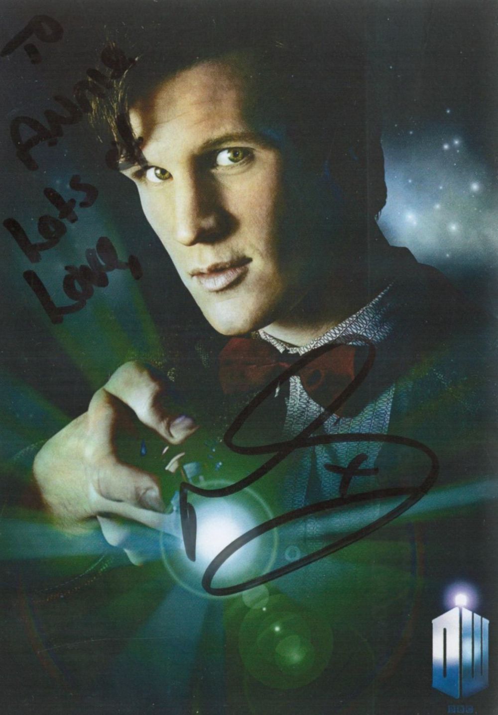Lot 351: Matt Smith Actor Signed Doctor Who Promo Photo....