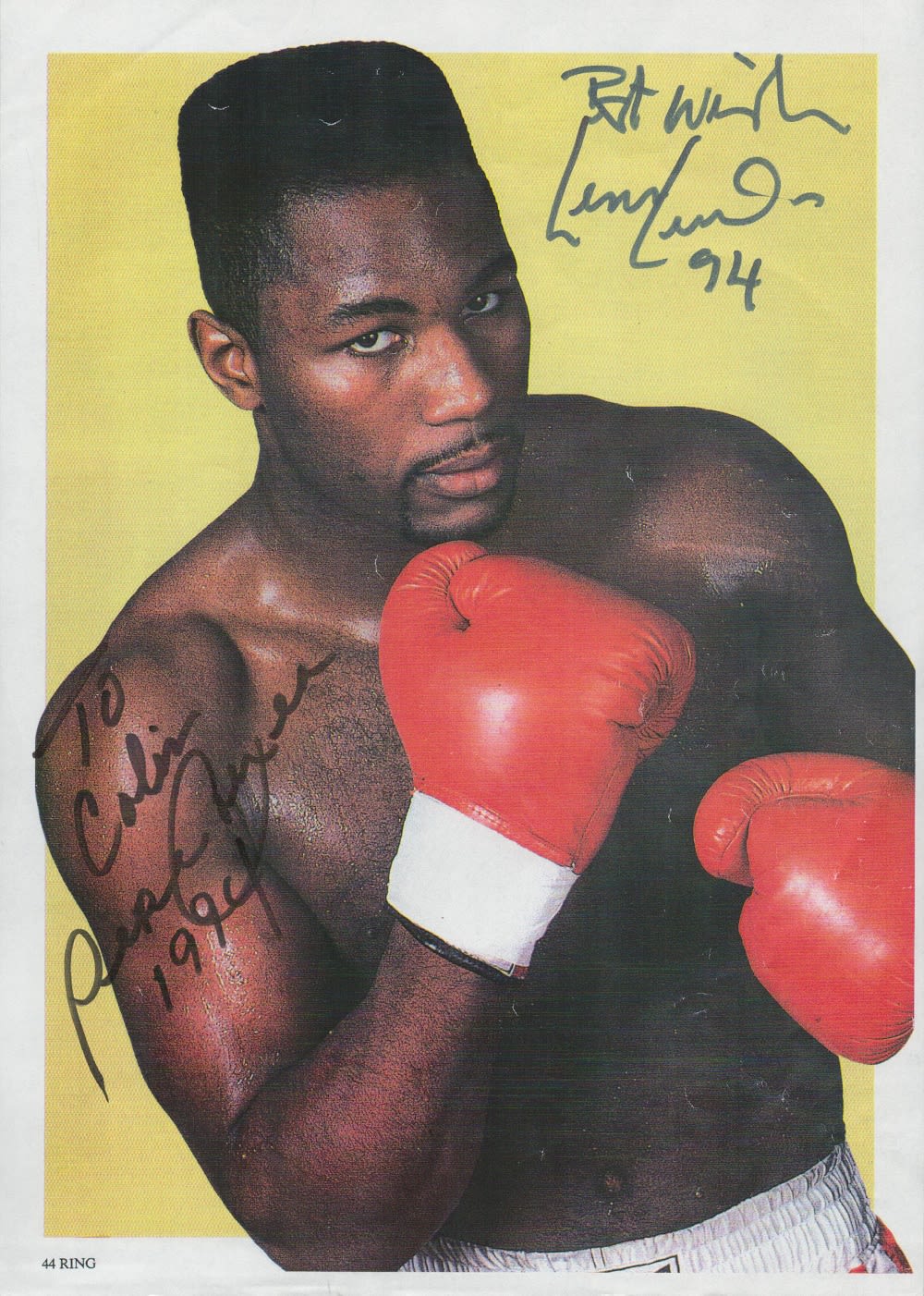 Lot 360: Lennox Lewis Heavyweight World Champion Boxer Signed 8x12...
