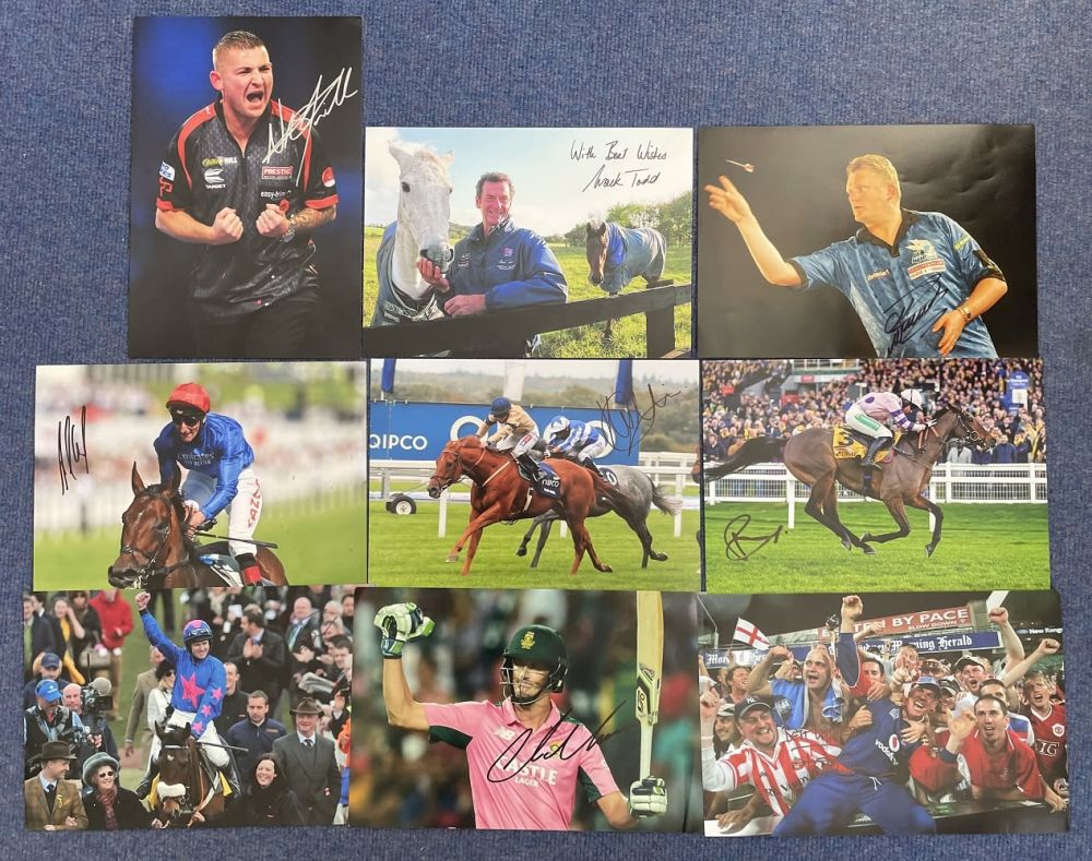 Lot 365: Sport 9 Signed 8x12 Photos Inc. Chris Morris,...