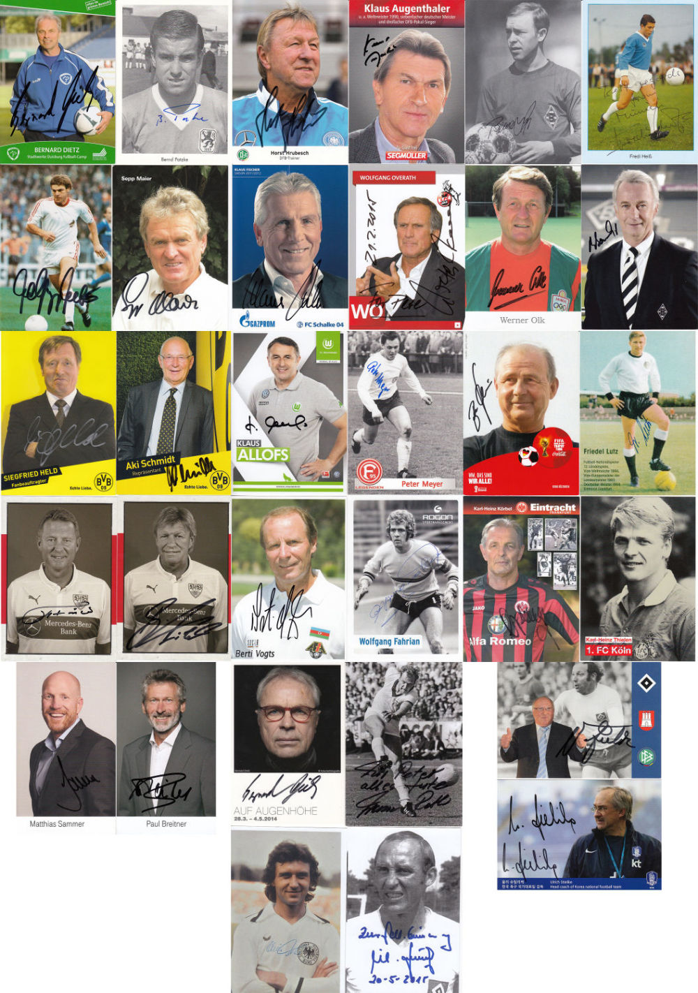 Lot 372: Football Autographed German 6 X 4 Club Promo...