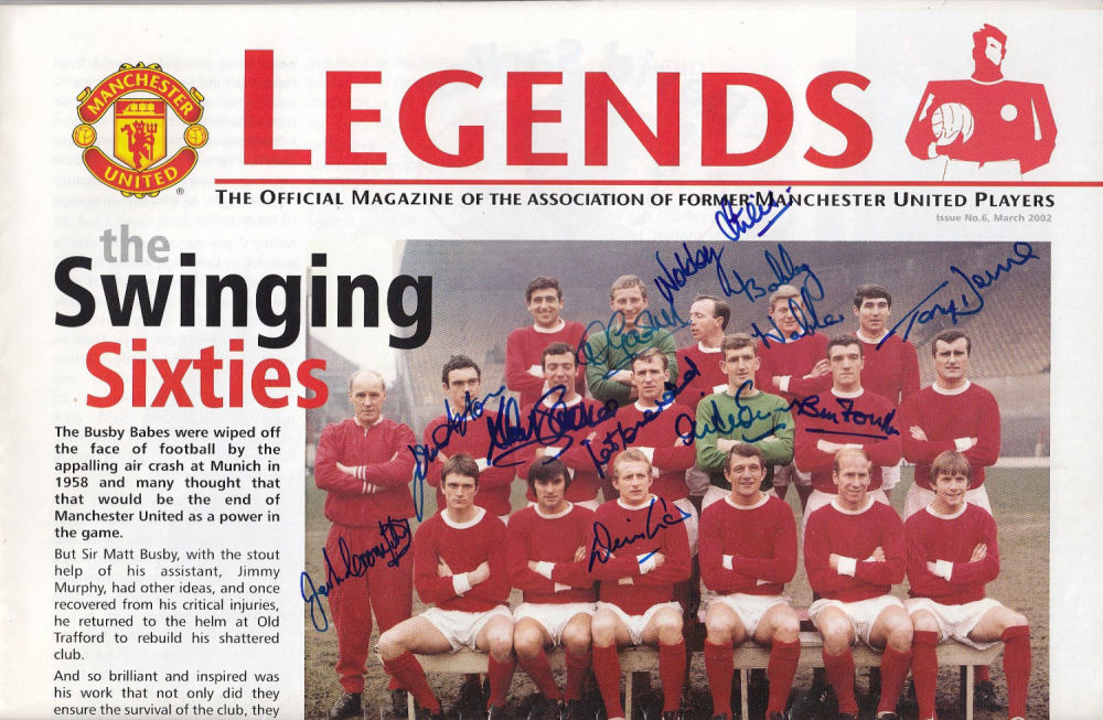 Lot 375: Football Autographed Man United Legends Magazine, Issue No...