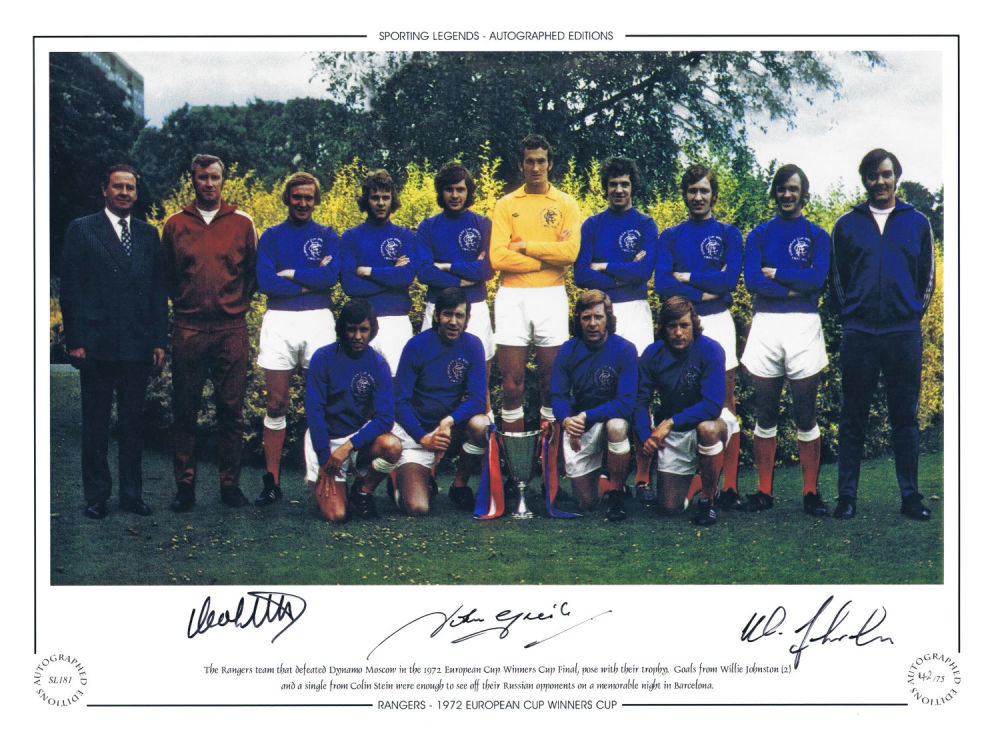 Lot 379: Football Autographed Rangers 16 X 12 Limited Edition...
