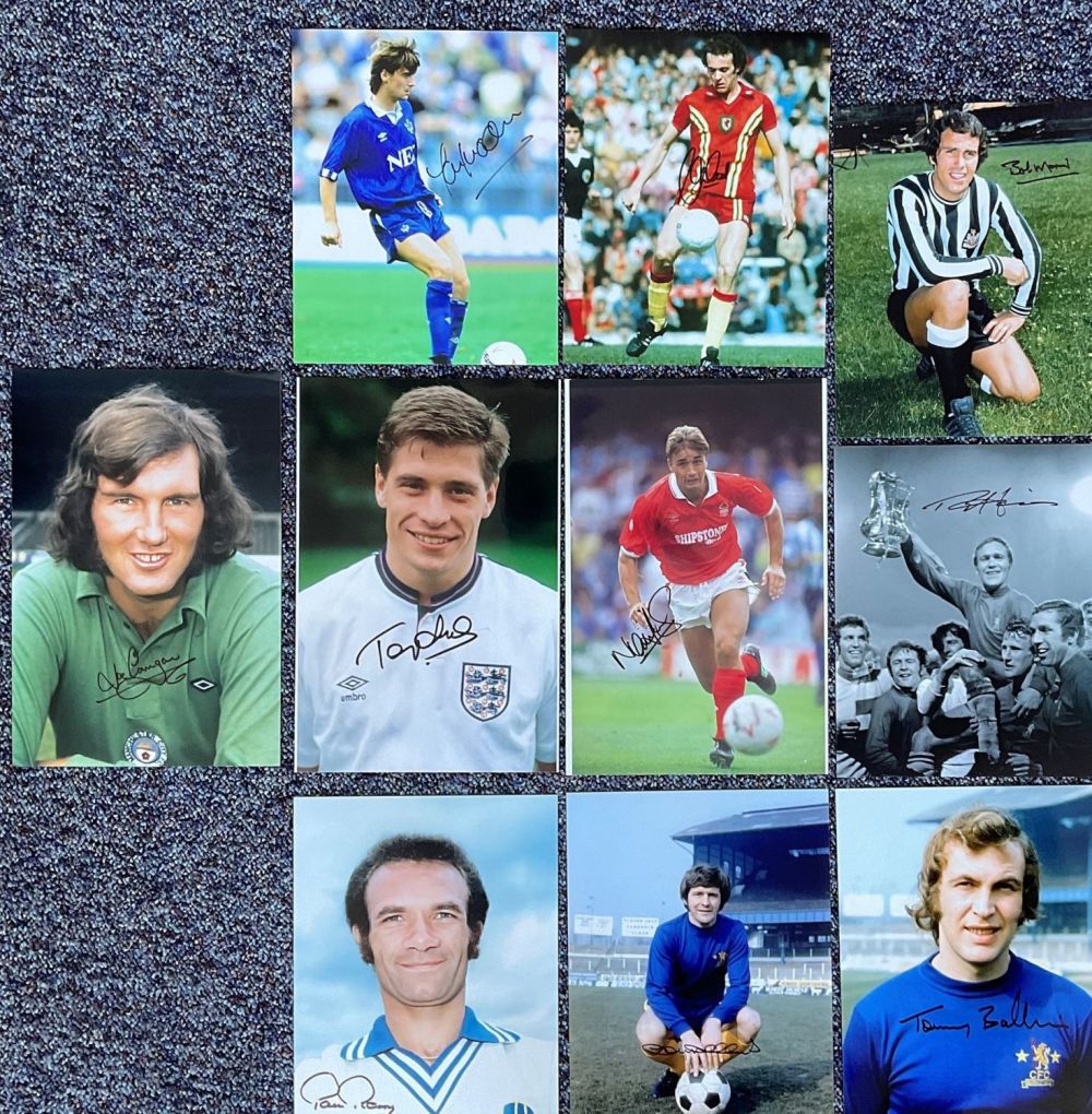 Lot 23: Football collection 10 assorted signed photos from some...