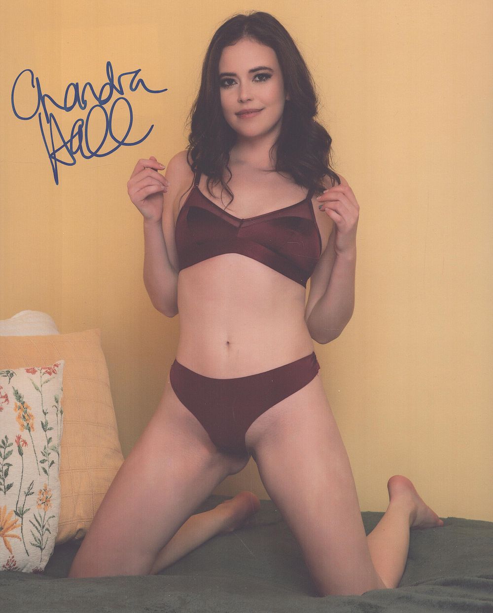 Lot 444: Chandra Hall signed 10x8inch colour photo. Good condition....