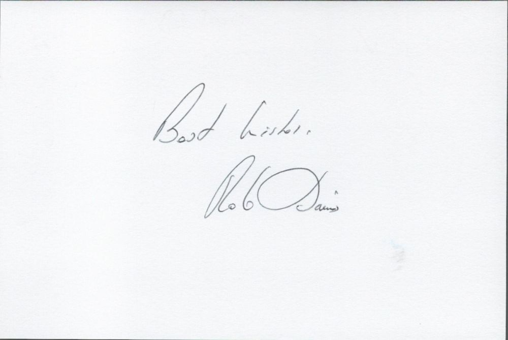 Lot 79: Rob Davies signed white card (measuring 6"x4") signed...
