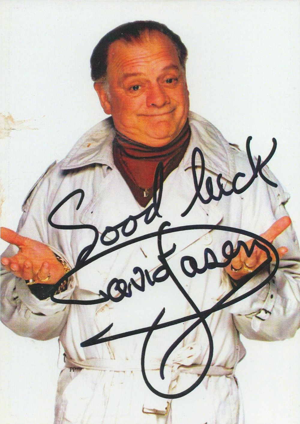 Lot 572: David Jason signed 6x4inch colour photo. Good condition....