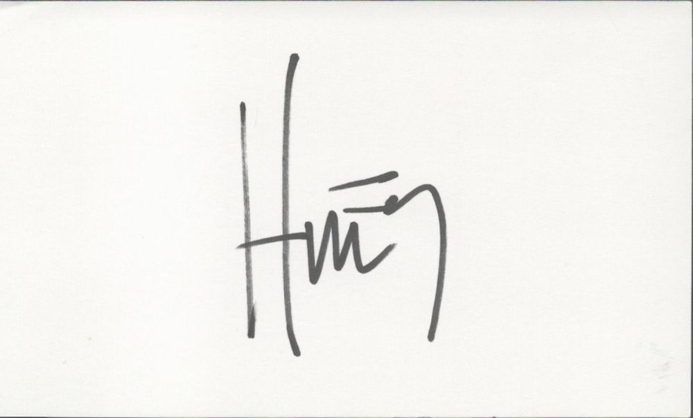 Lot 87: Huey Morgan signed card (measuring 5"x3") nicely signed...