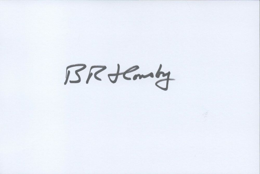 Lot 93: Bruce Hornsby signed white card (measuring 6"x4"), signed...