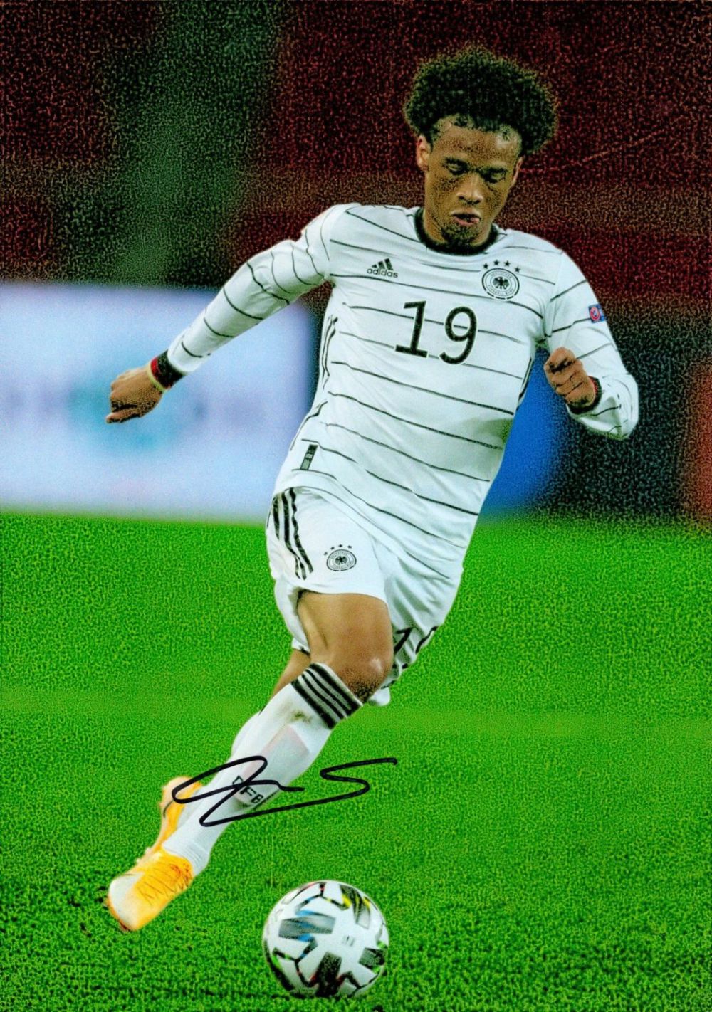 Lot 129: Leroy Sane signed 12x8 colour photo pictured in...
