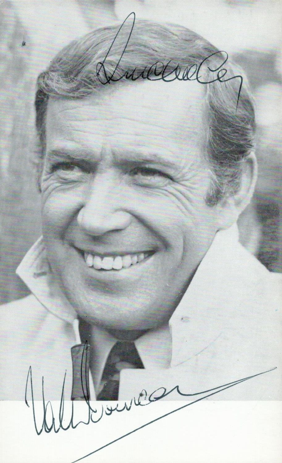 Lot 216: Irish Singer Val Doonican Signed 5x3 inch approx...