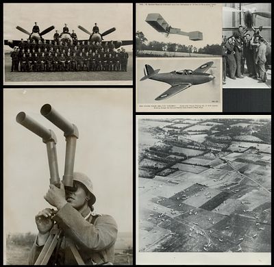 5 x Assorted Black & White WW2 & aircraft Photos. Various sizes. Good condition. All autographs