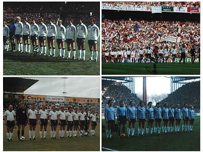 Autographed West Germany 8 X 6 Photos : Lot Of 4 Photos, Each Depicting A West German Team Line