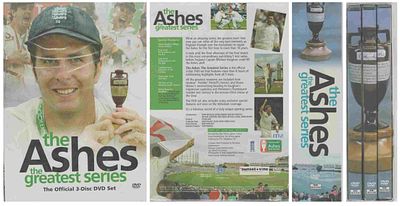 The Ashes, the greatest series The Official 3-Disc DVD Set. Unsigned. Good condition. All