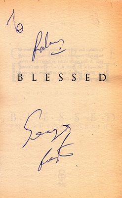 George Best signed Blessed: The Autobiography paperback book. Dedicated. Good condition. All