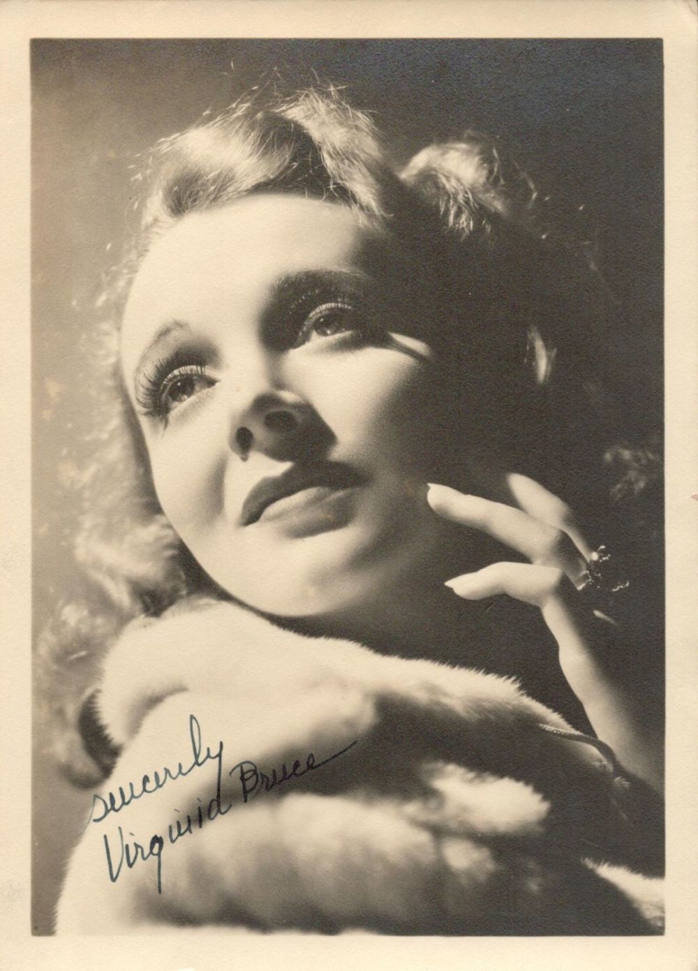 Lot 257: American Actress and Singer Virginia Bruce Signed 7x5...