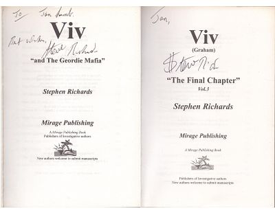 Stephen Richards signed books and one unsigned about Viv Graham. Viv (Graham) 'Simply the Best'