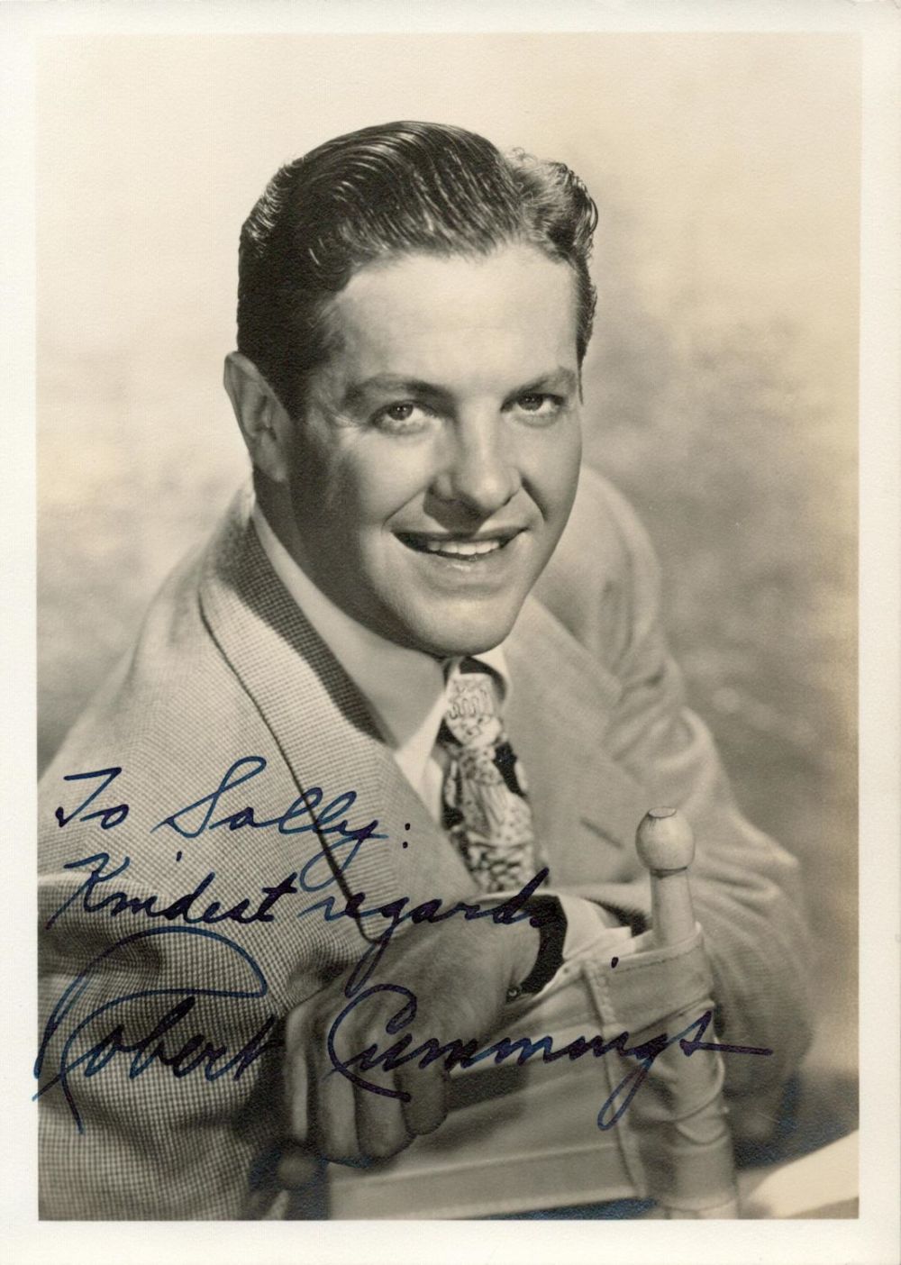Lot 259: American film and television actor Robert Cummings Signed...