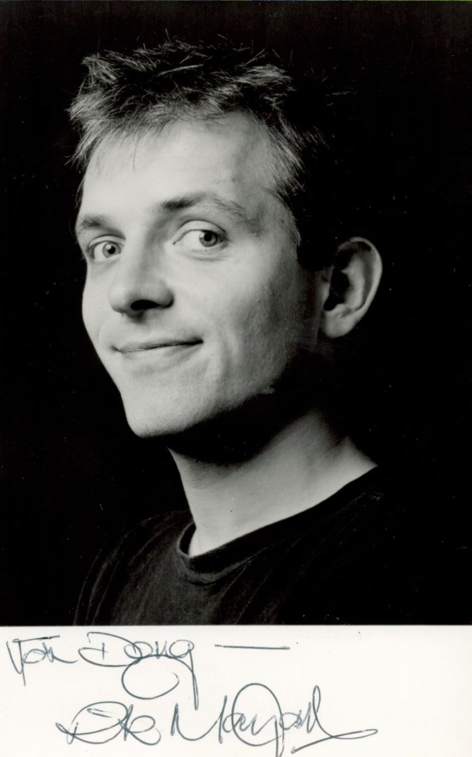 Lot 263: English Actor Rik Mayall Signed 5. 5 x...
