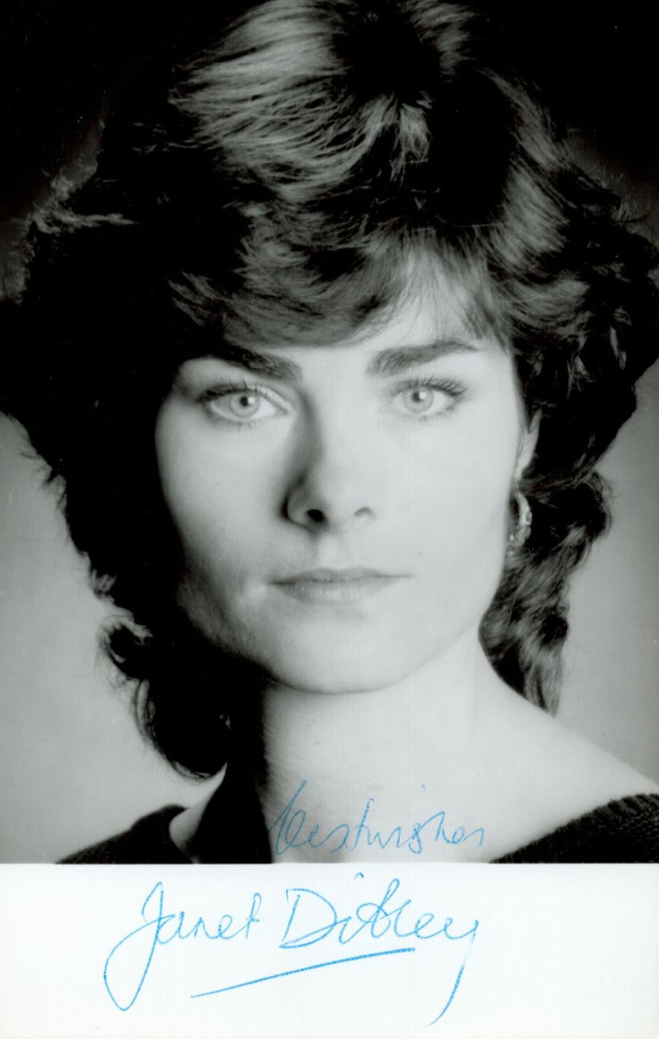 Lot 274: English Actress Janet Dibley Signed 5. 5 x...