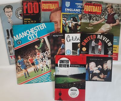 Football unsigned Programme and Magazine Collection. Manchester United vs Italian Olympic 1967
